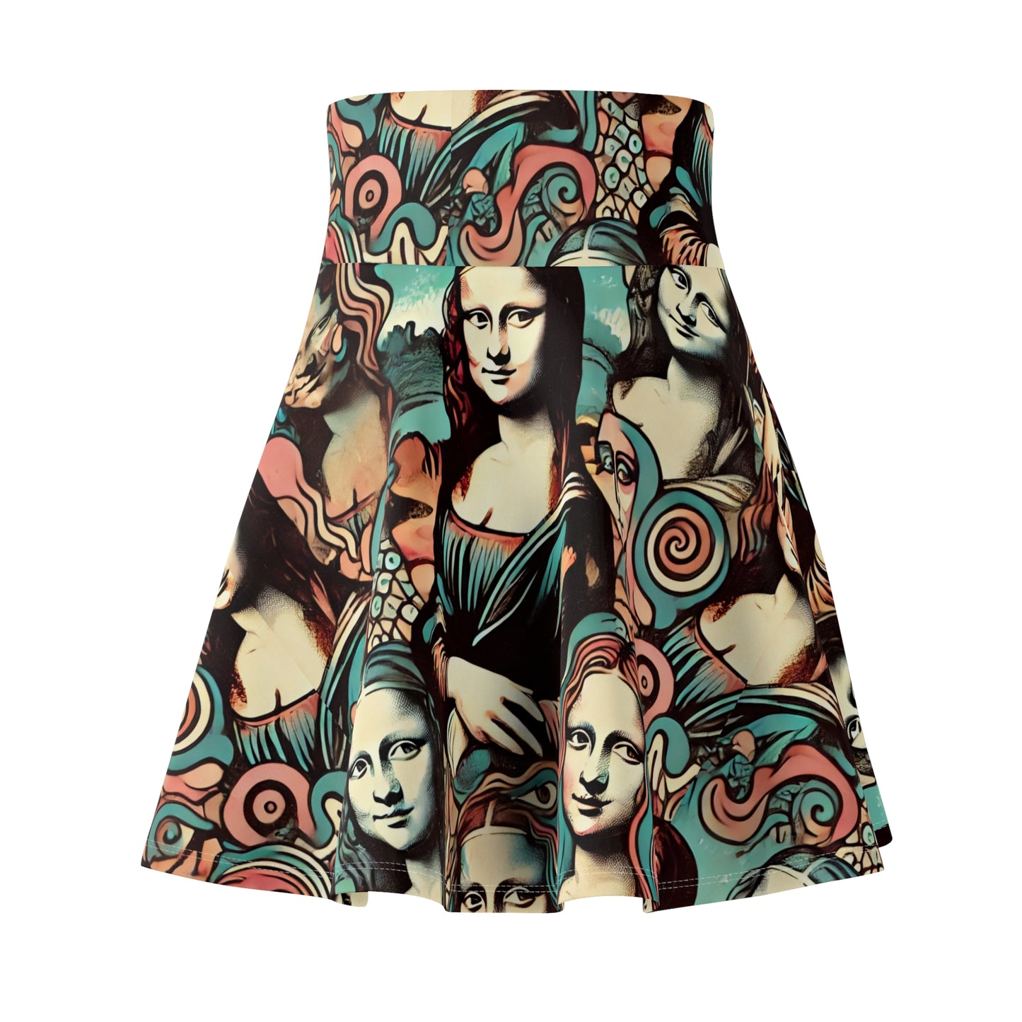Mona lisa Women's Skater Skirt (AOP)