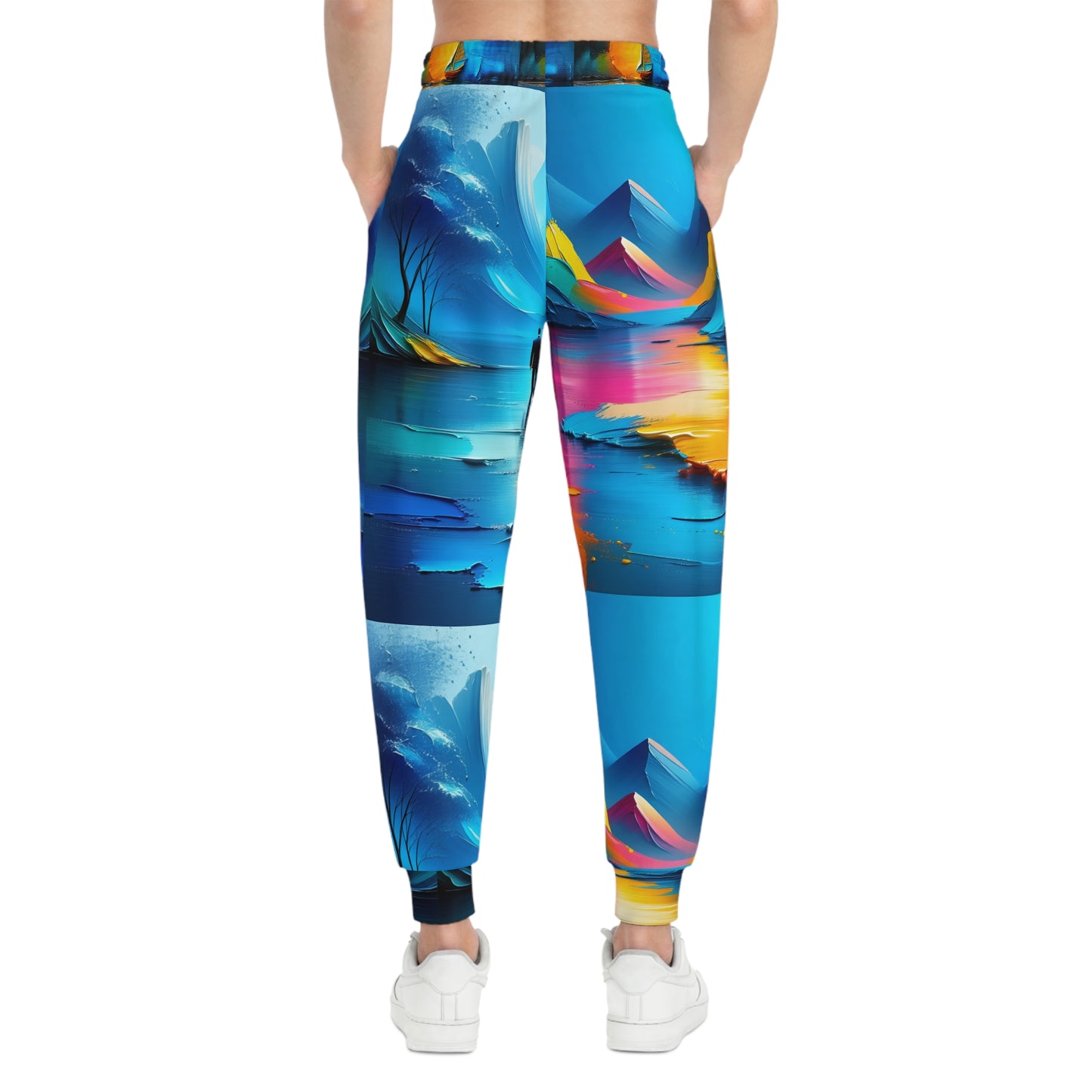 Athletic Joggers Oil Painting Scenery Colorful