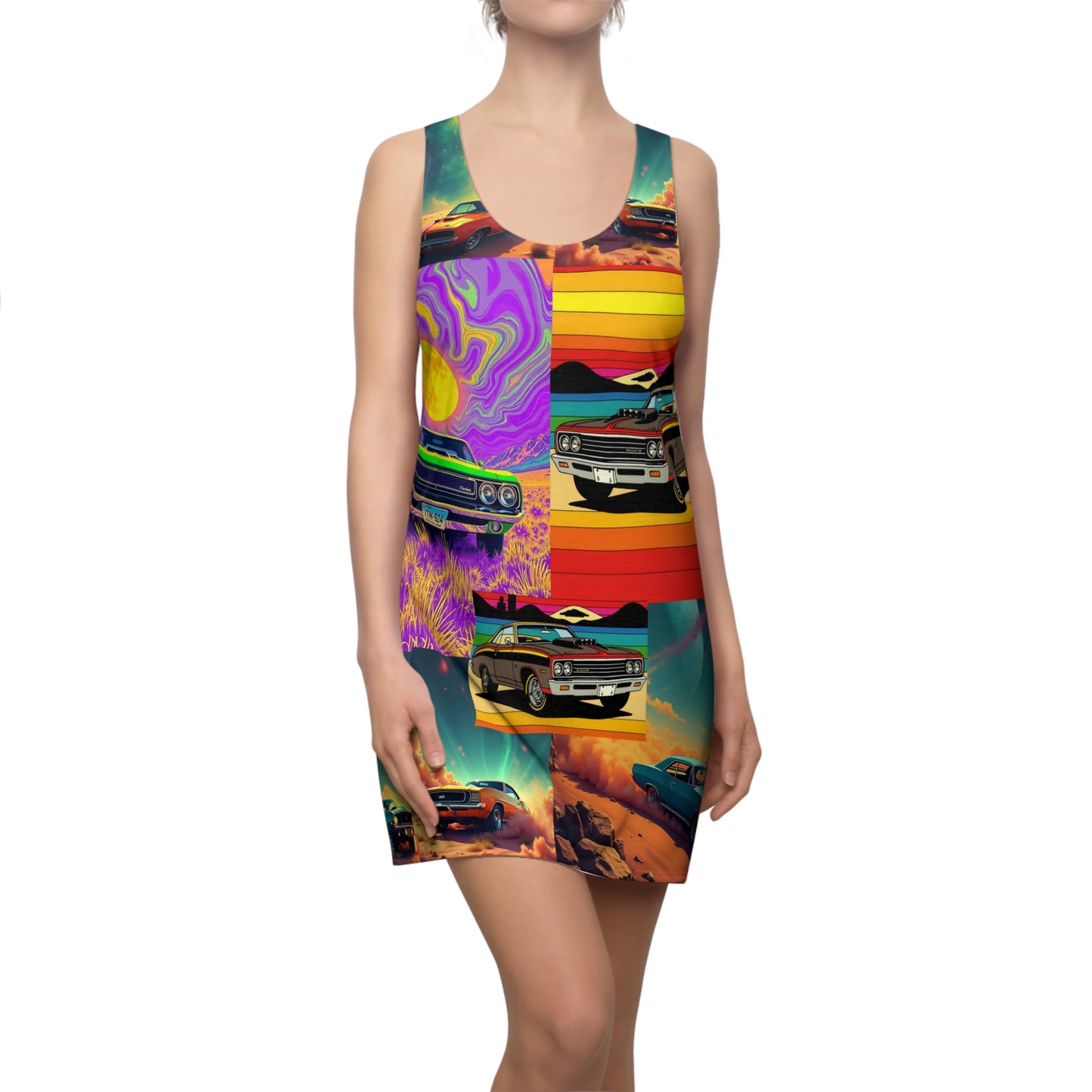 Women's Cut & Sew Racerback Dress (AOP)