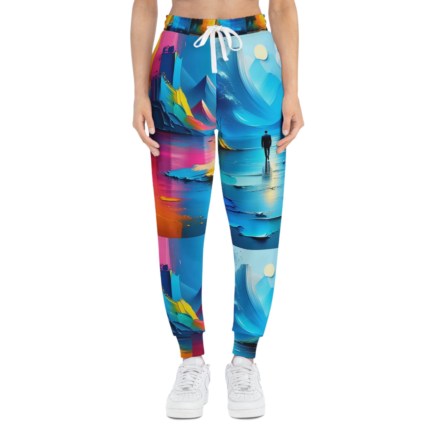 Athletic Joggers Oil Painting Scenery Colorful