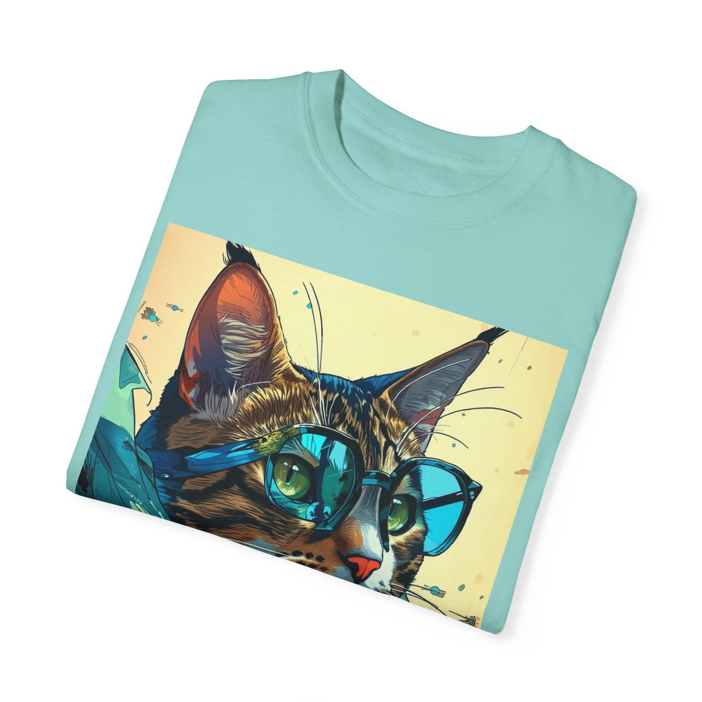 Cat Scarf Glasses T-Shirt