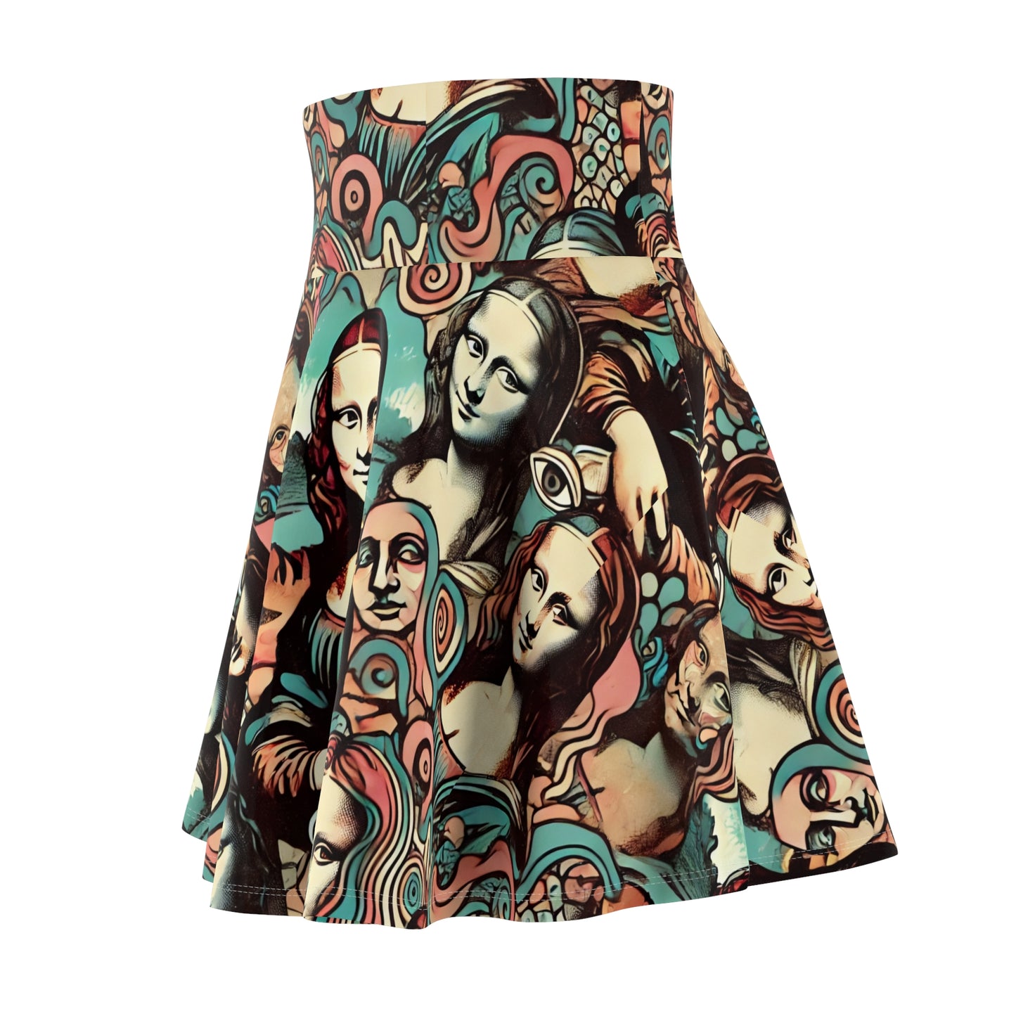 Mona lisa Women's Skater Skirt (AOP)