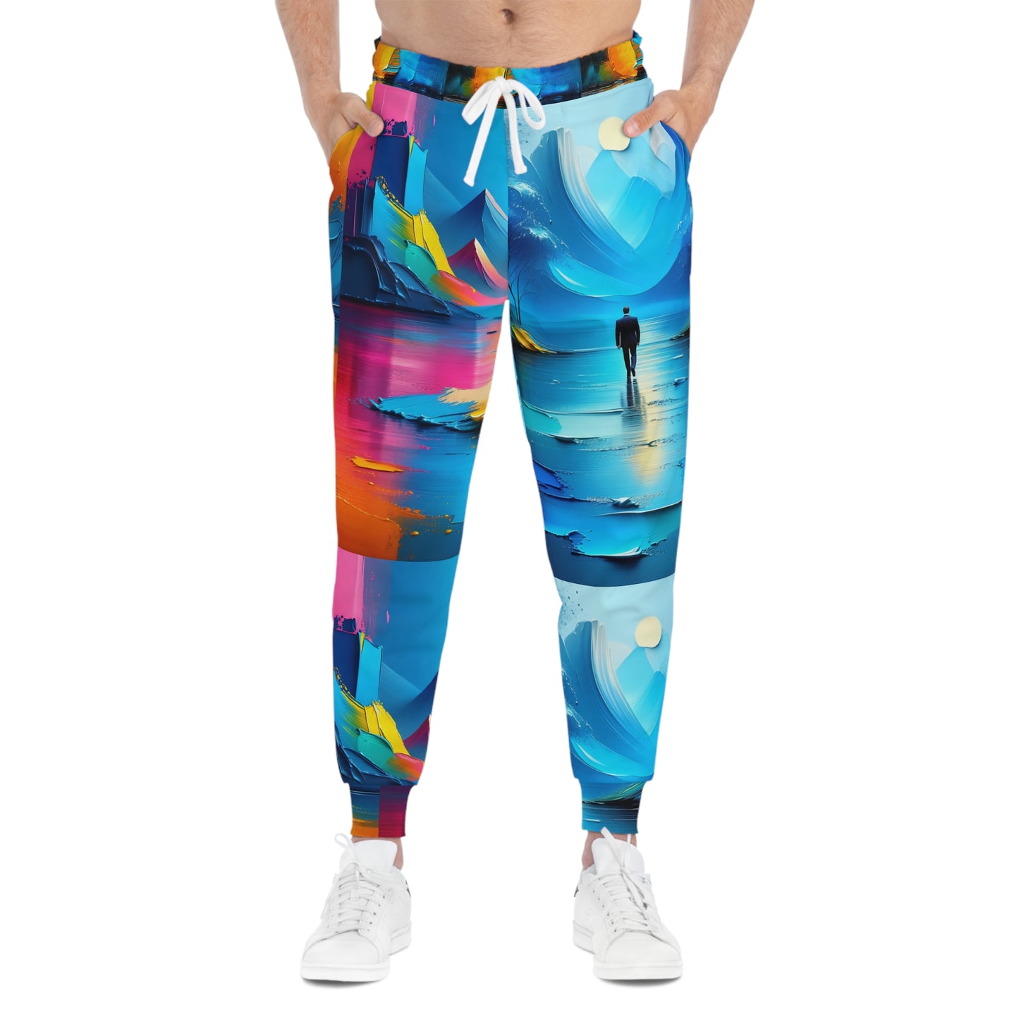 Athletic Joggers Oil Painting Scenery Colorful
