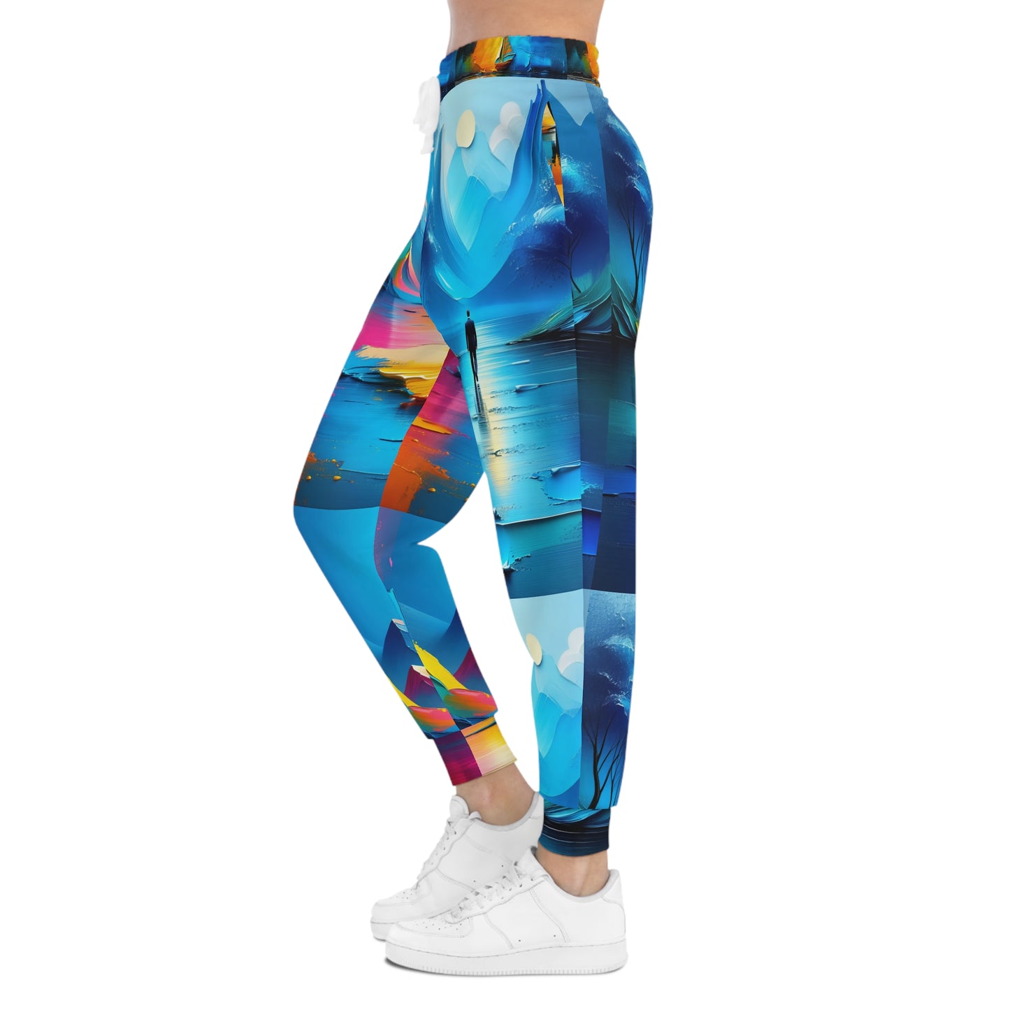 Athletic Joggers Oil Painting Scenery Colorful