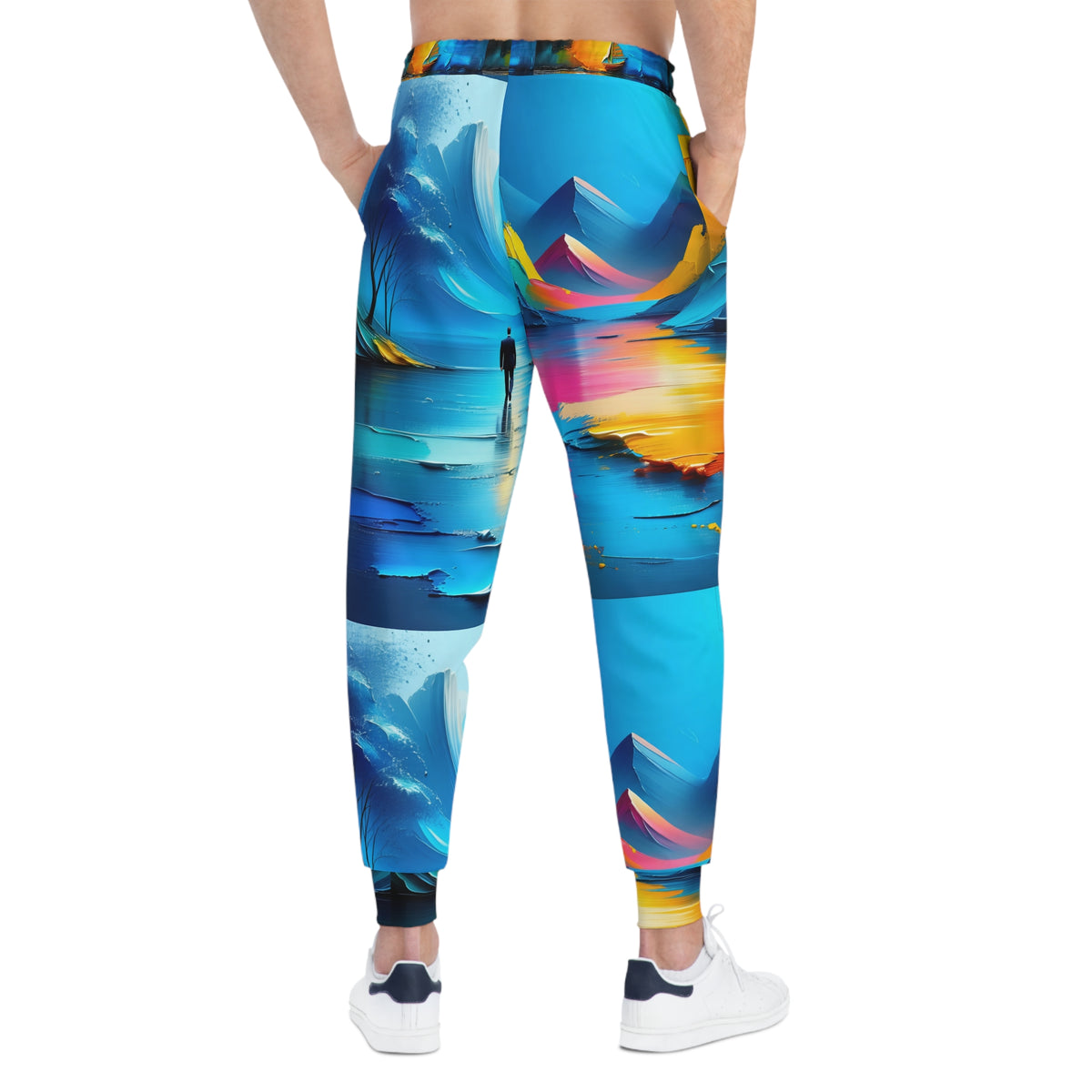 Colorful Oil Painting Scenery Print Athletic Joggers Unisex