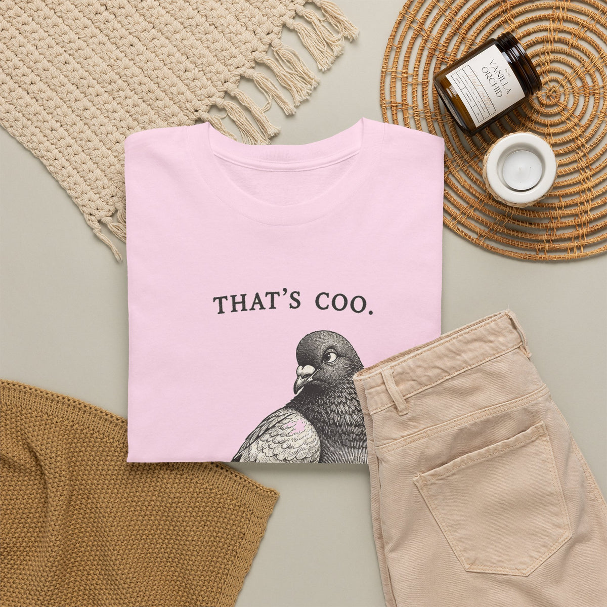 Thats Coo Pigeon Sketch T-Shirt Minimal Bird Pun