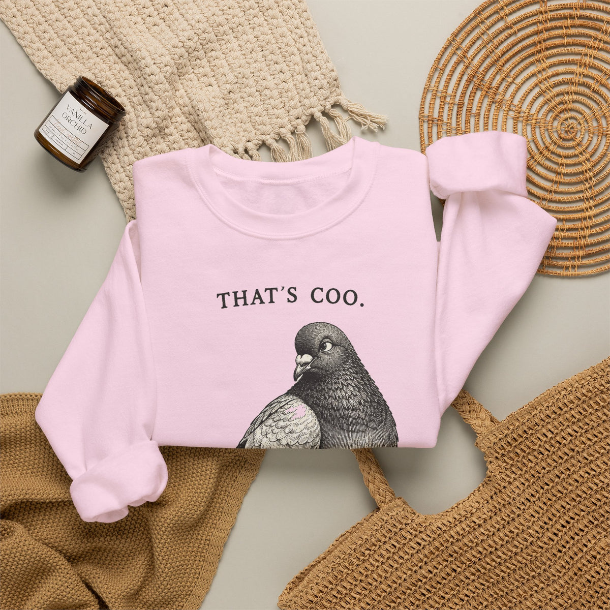Thats Coo Pigeon Sketch Sweatshirt Minimal Bird Pun