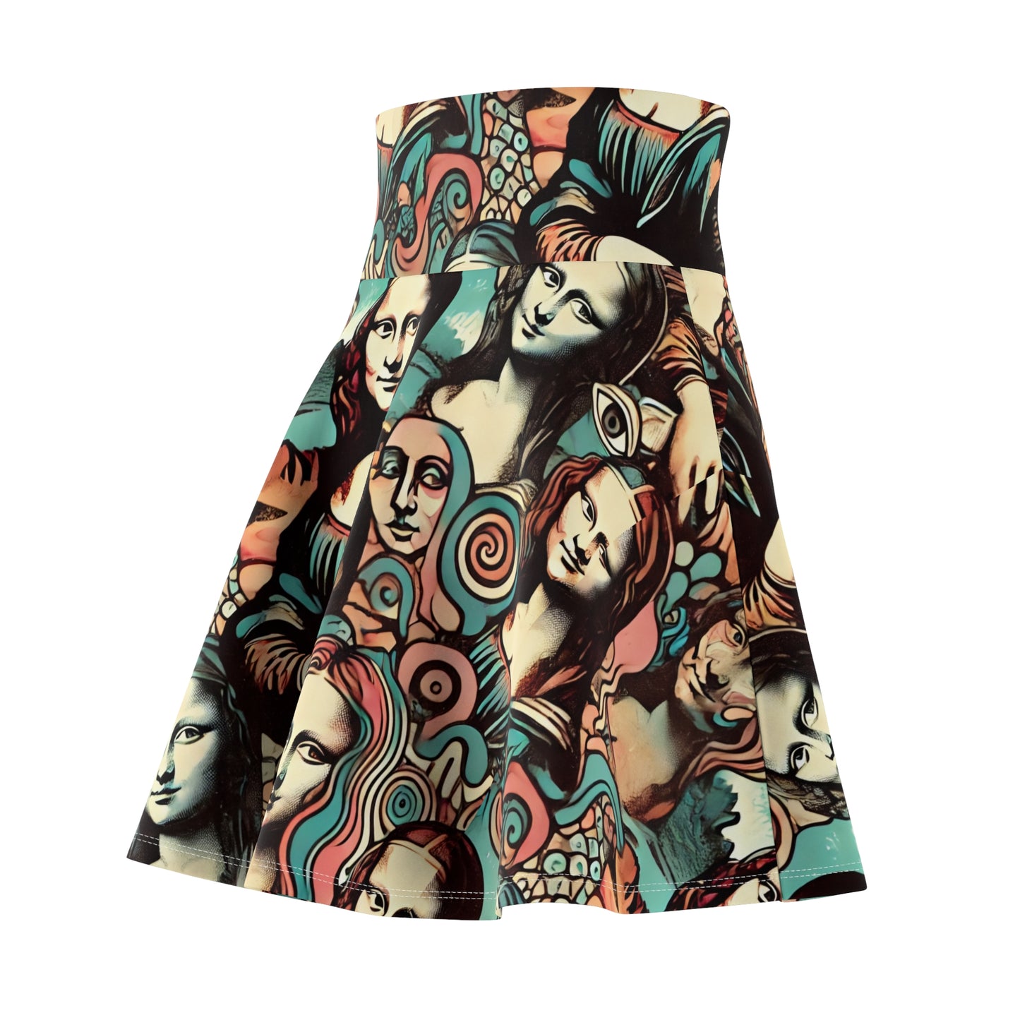 Mona lisa Women's Skater Skirt (AOP)