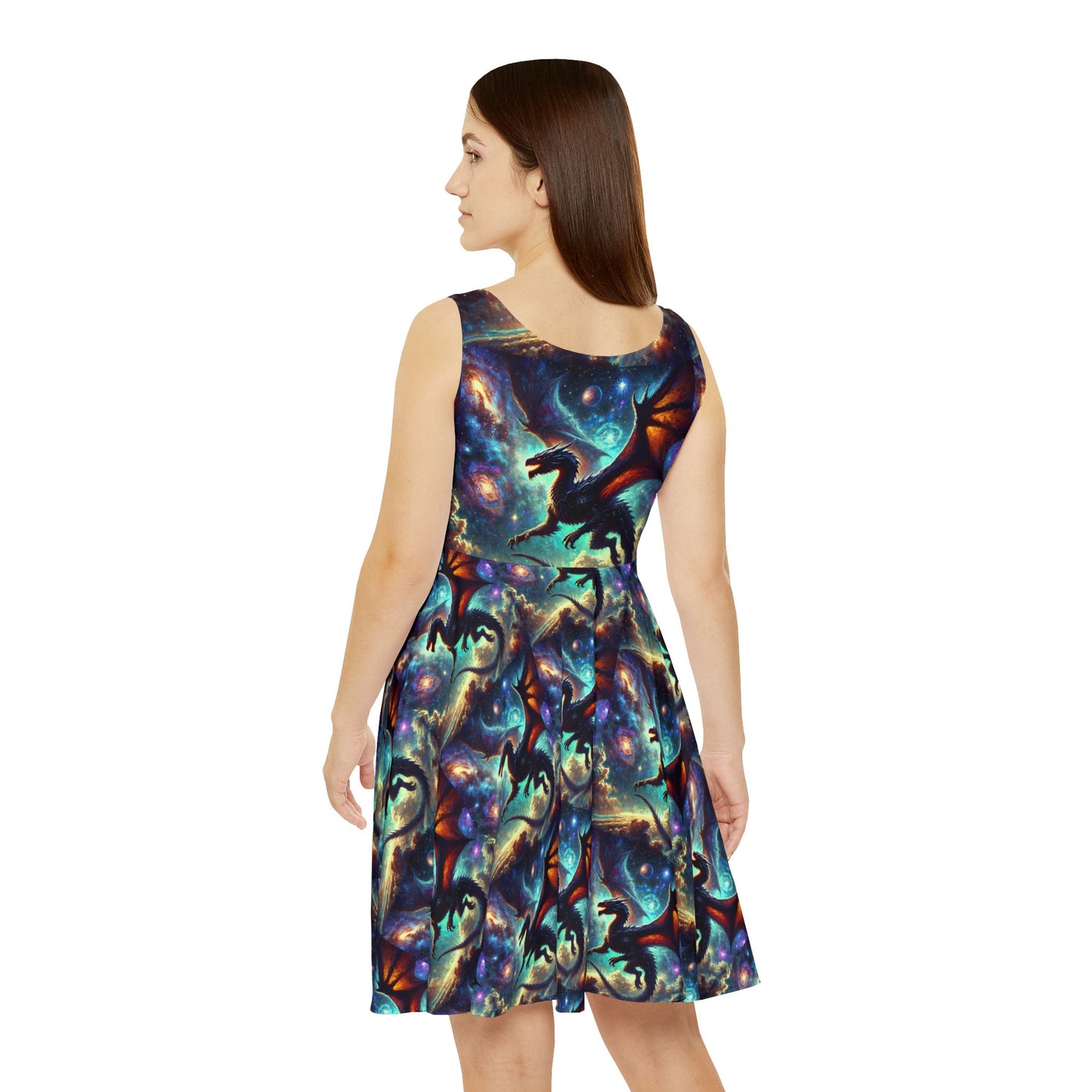 Space dragon Women's Skater Dress (AOP)