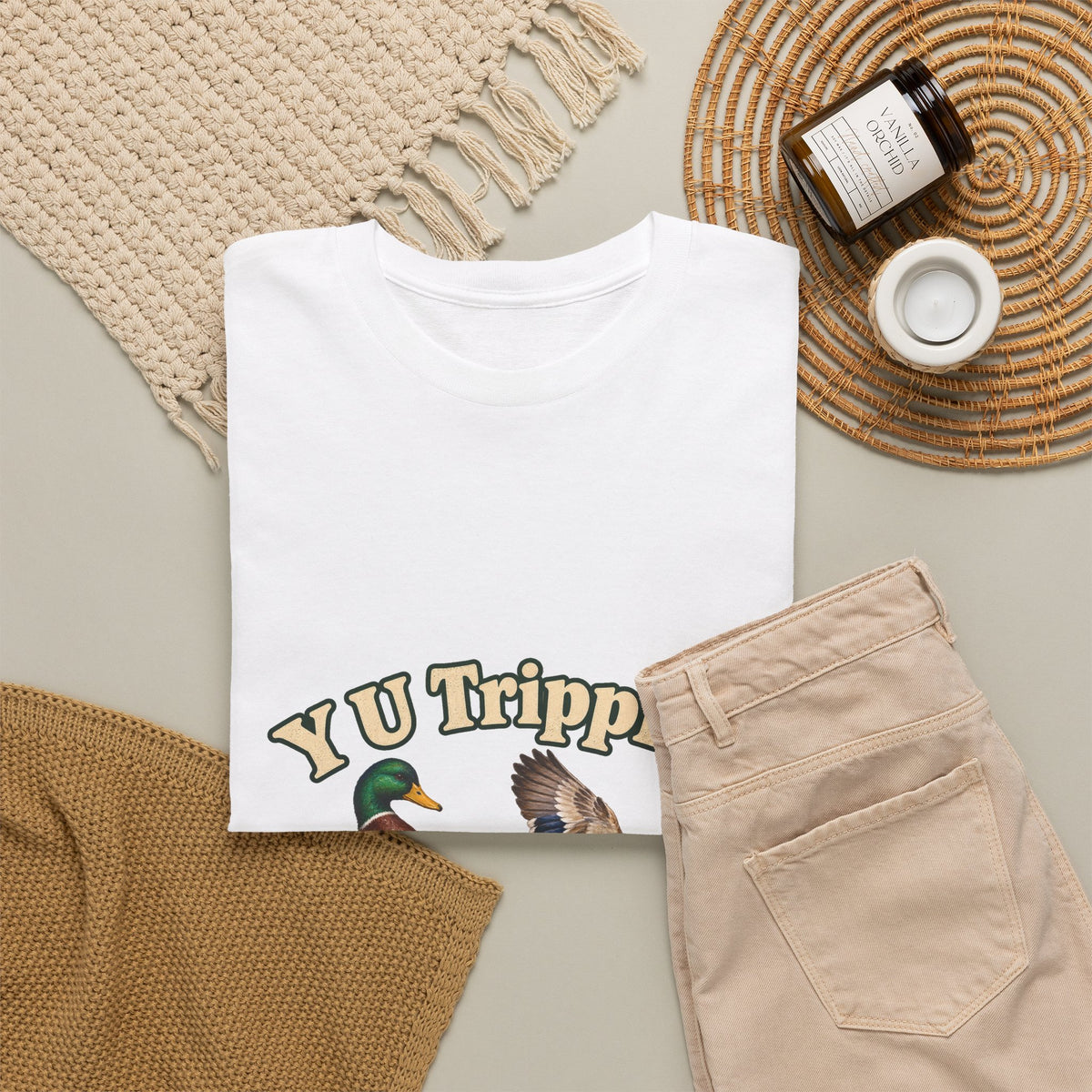 Y U Trippin T-Shirt Funny Mallard Ducks Tripping Pun Tee