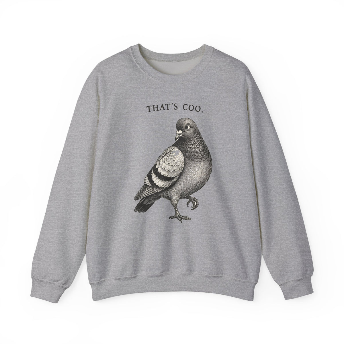 Thats Coo Pigeon Sketch Sweatshirt Minimal Bird Pun
