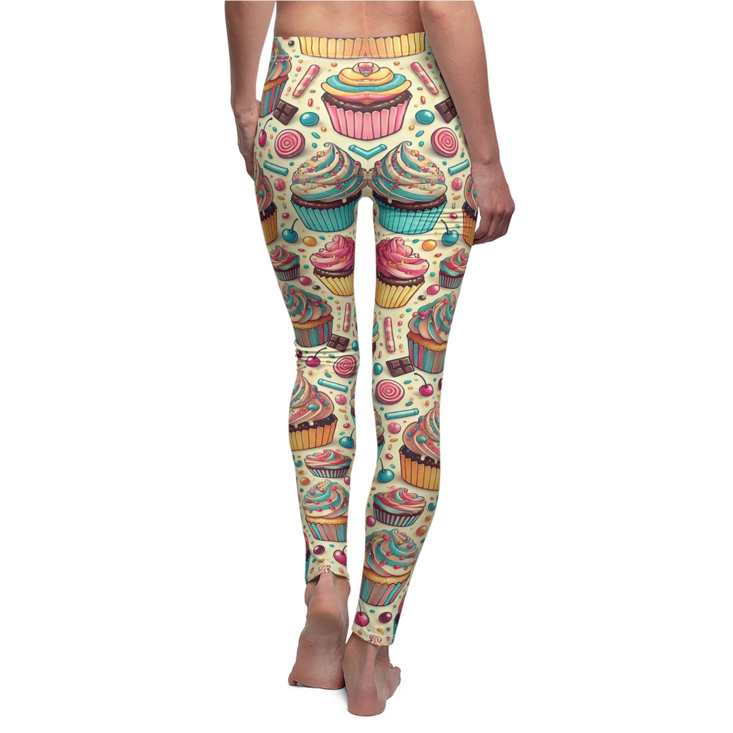 Leggings with Cupcake and Sprinkles Design