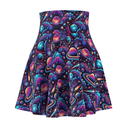 Space Women's Skater Skirt (AOP)