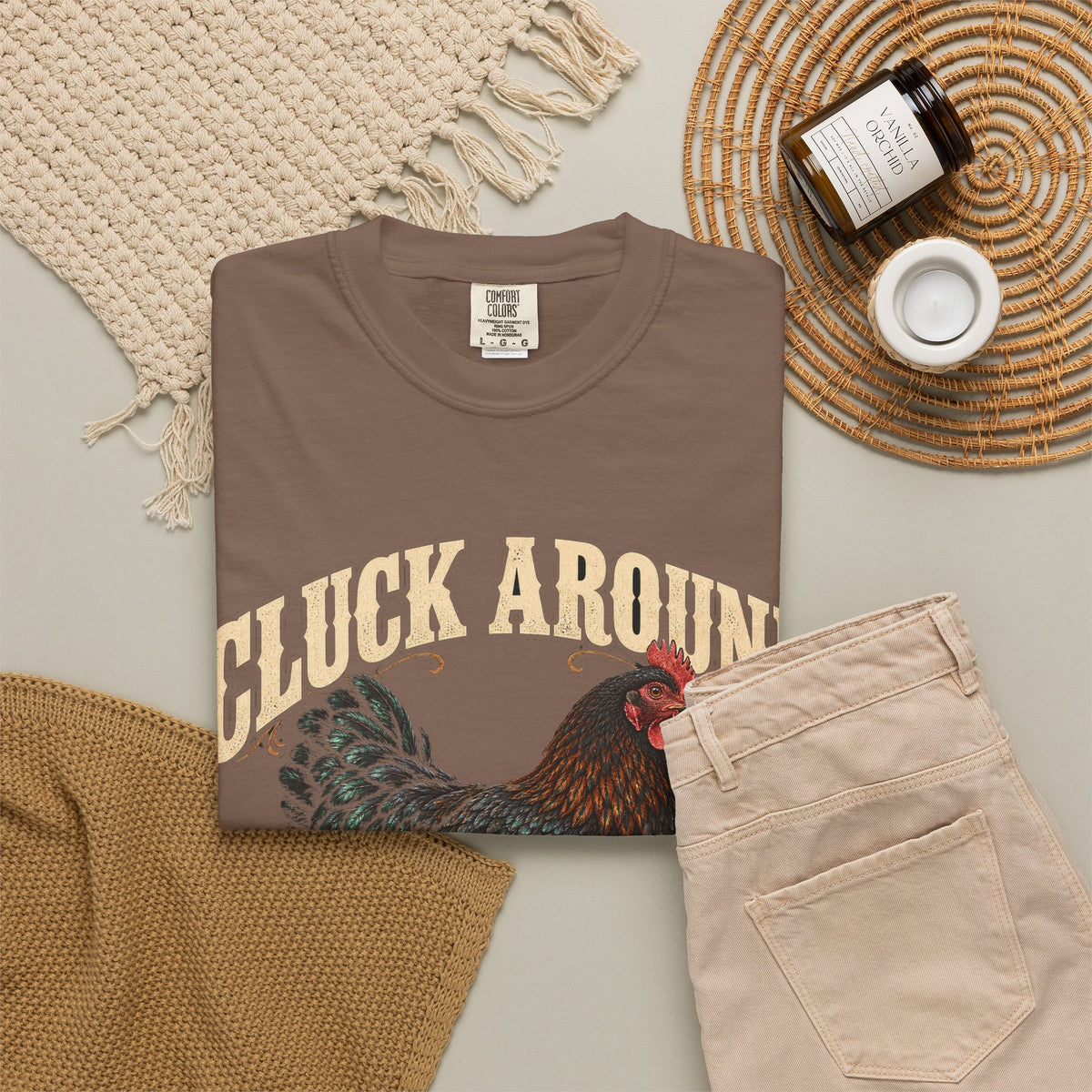Cluck Around and Find Out Black Hen Tee Funny Chicken FAFO Pun Shirt