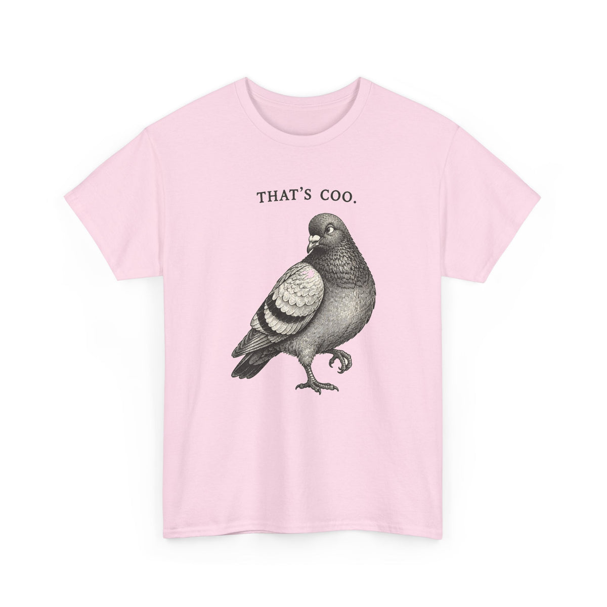 Thats Coo Pigeon Sketch T-Shirt Minimal Bird Pun