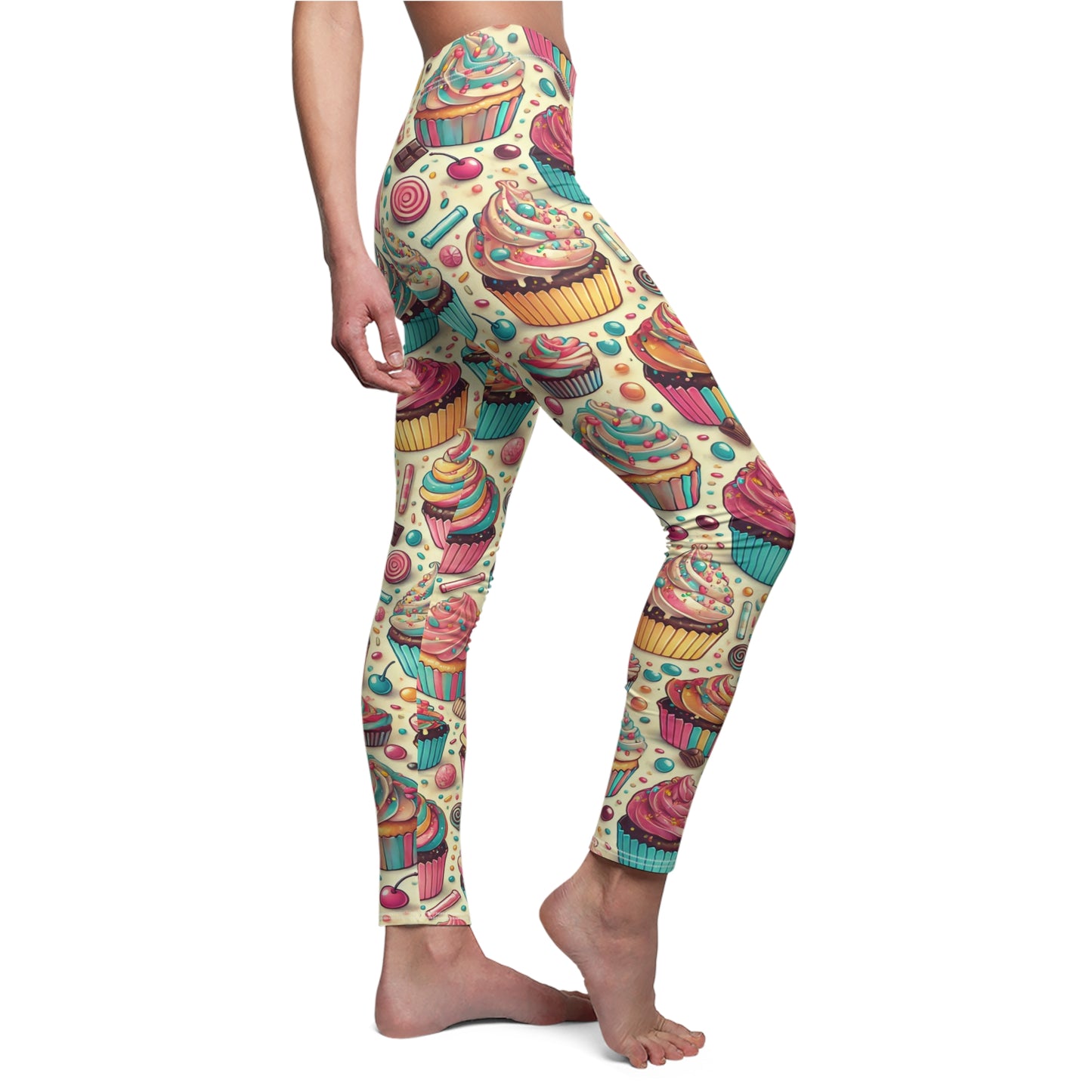 Leggings with Cupcake and Sprinkles Design