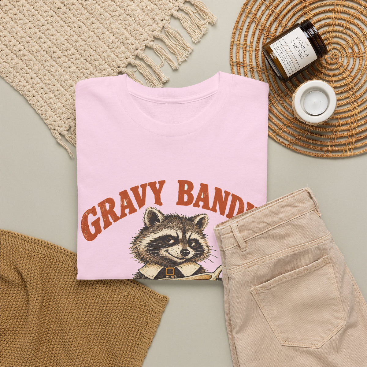 Gravy Bandit Raccoon T-Shirt Funny Thanksgiving Trash Panda