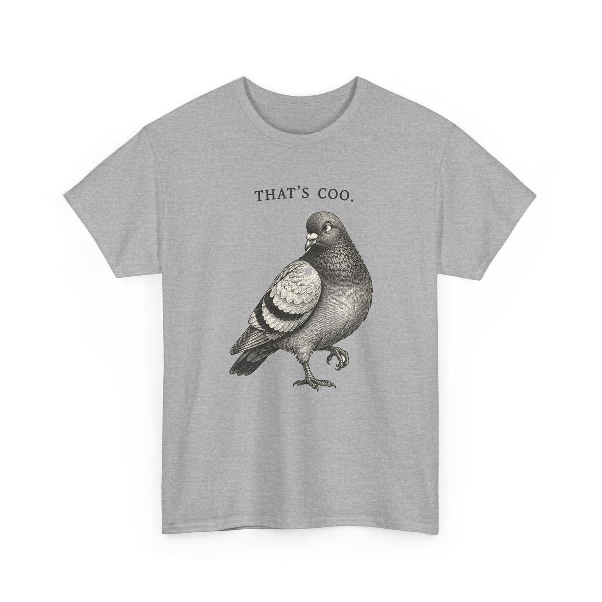 Thats Coo Pigeon Sketch T-Shirt Minimal Bird Pun