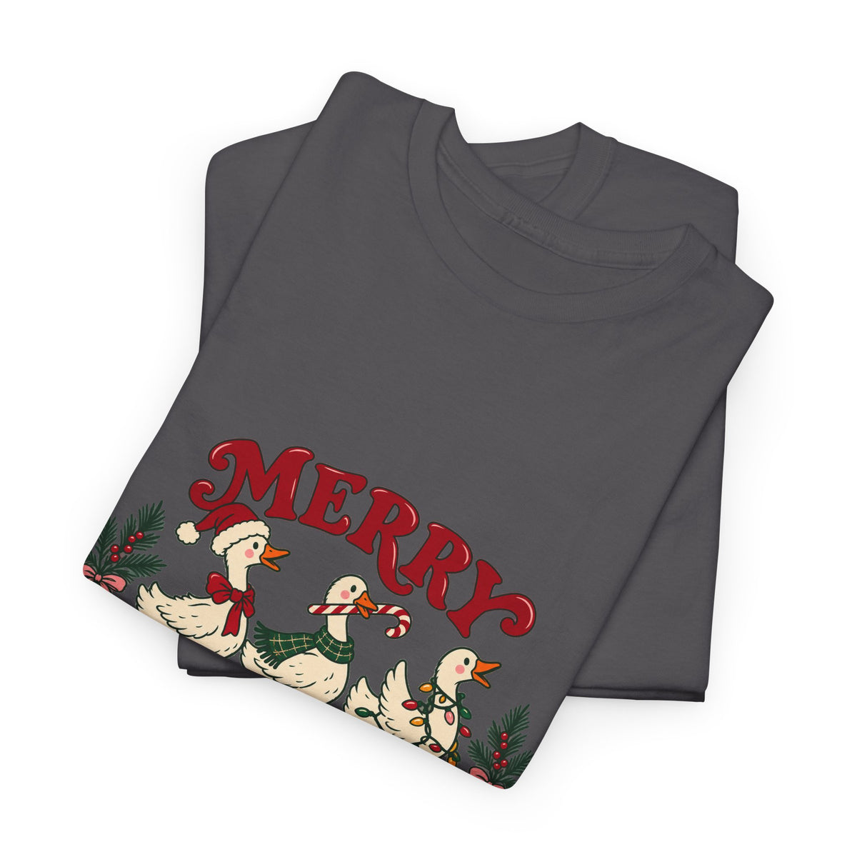 Merry Little Chaos Christmas Geese T-Shirt Funny Holiday Goose Tee