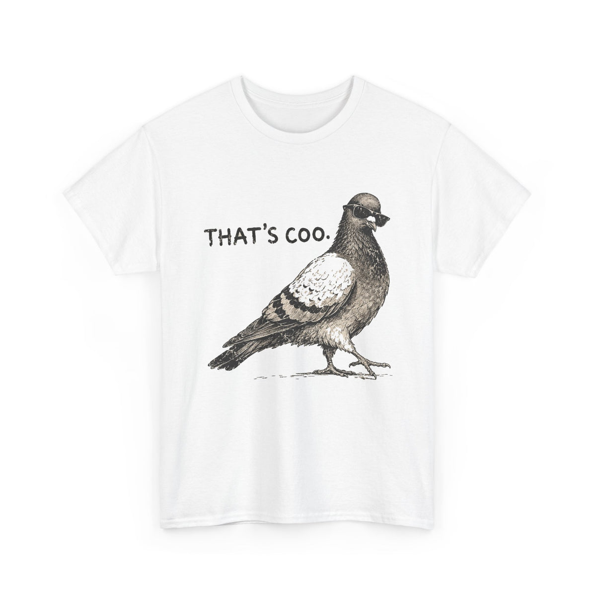Thats Coo Pigeon T-Shirt Funny Bird Pun Sketch