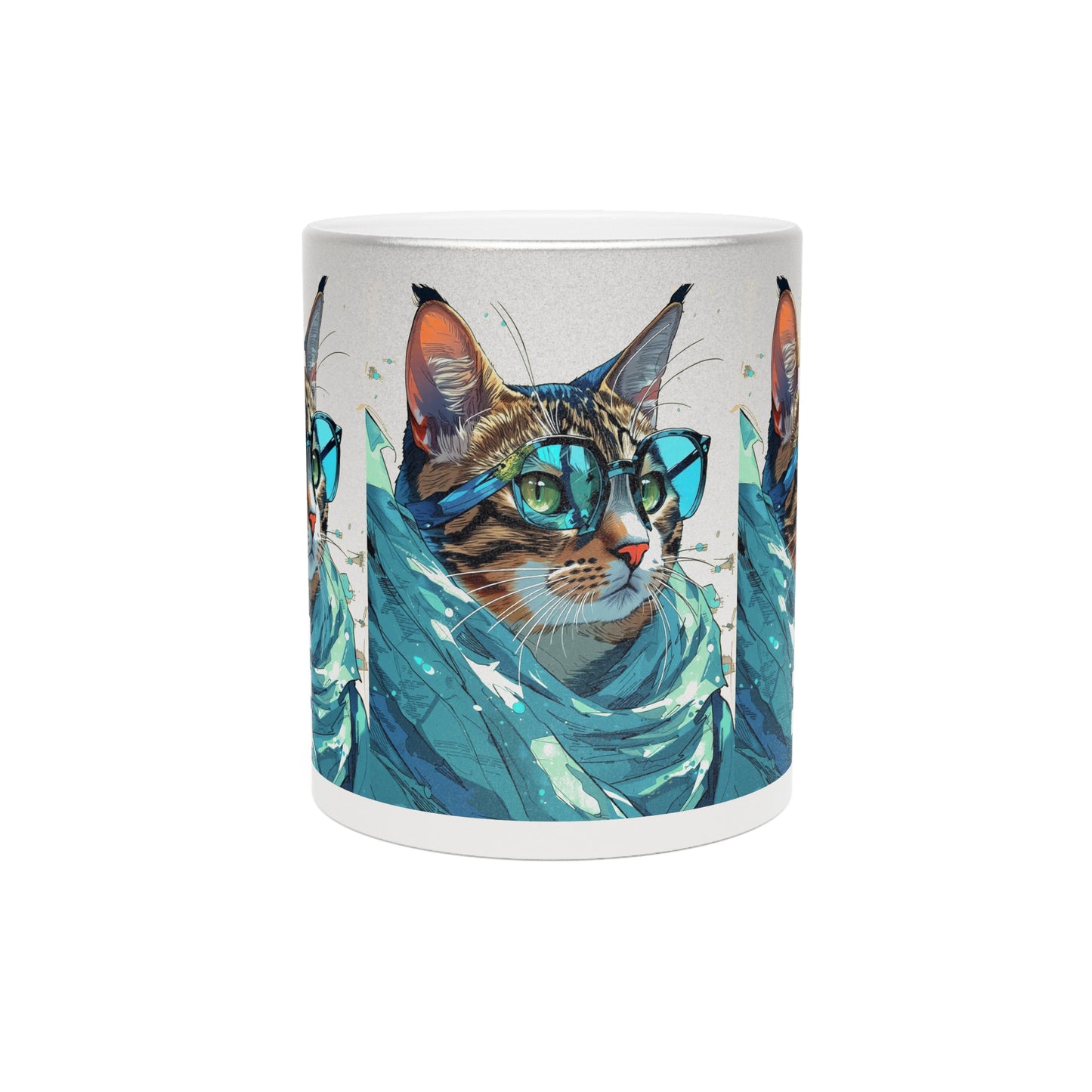 Cat Metallic Mug (Silver\Gold)