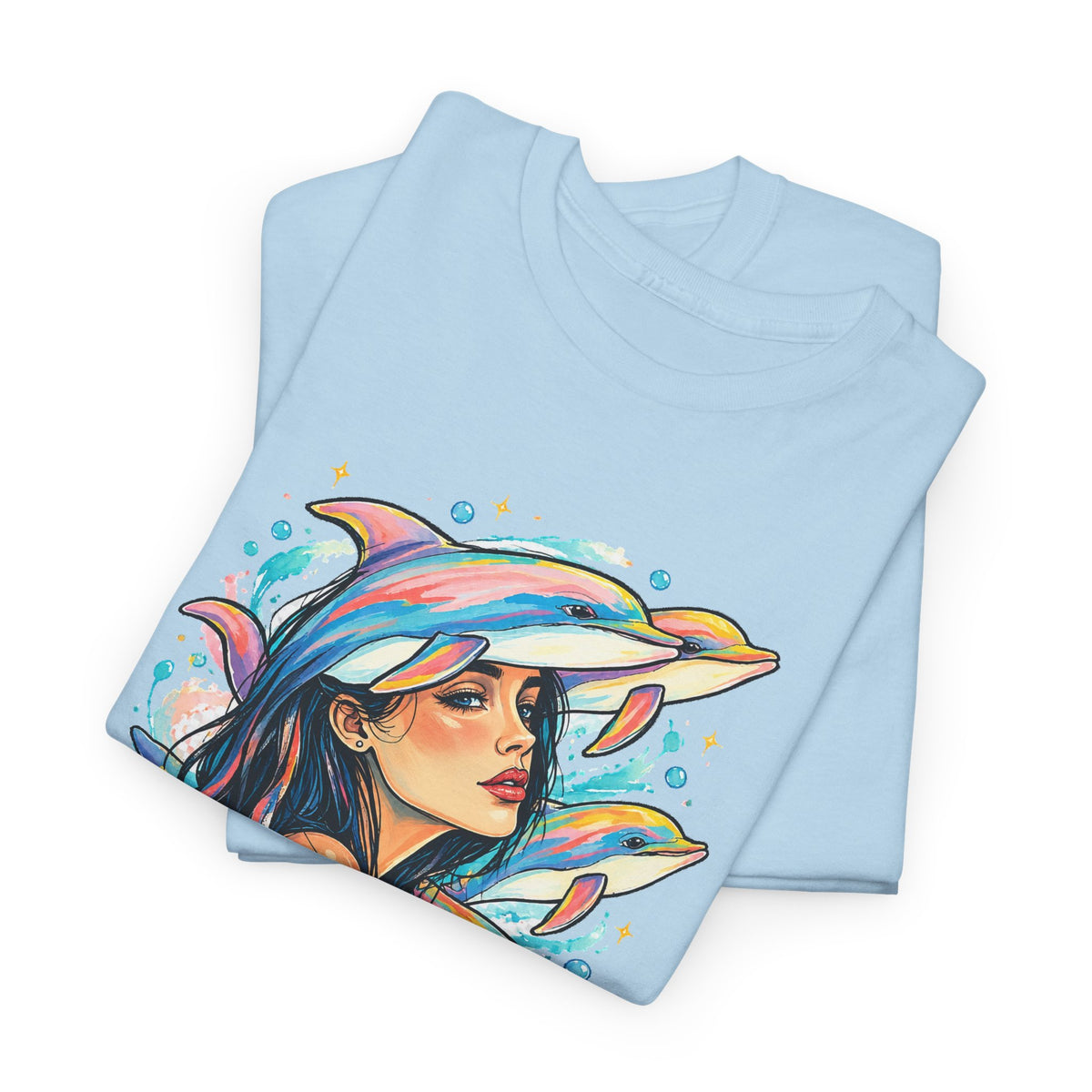 Pastel Dolphin Dream Girl T-Shirt Ocean Dolphins Watercolor Pop Art