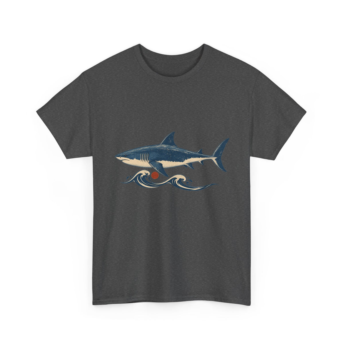 Great White Shark Wave T-Shirt Ukiyo Ocean Surf Tee