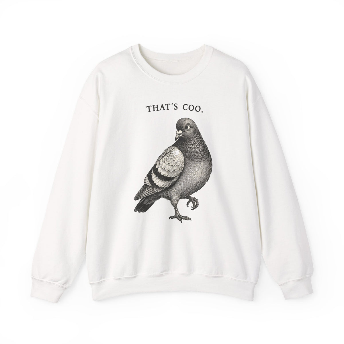 Thats Coo Pigeon Sketch Sweatshirt Minimal Bird Pun
