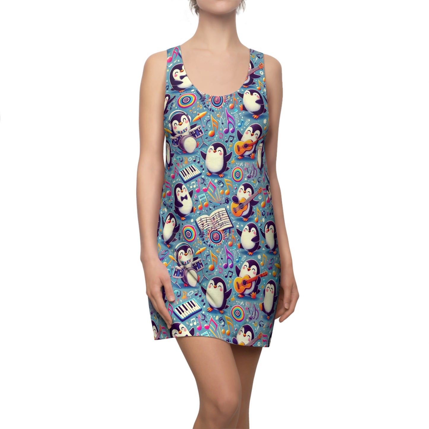 Racerback Dress Music Penguins Women's Dress