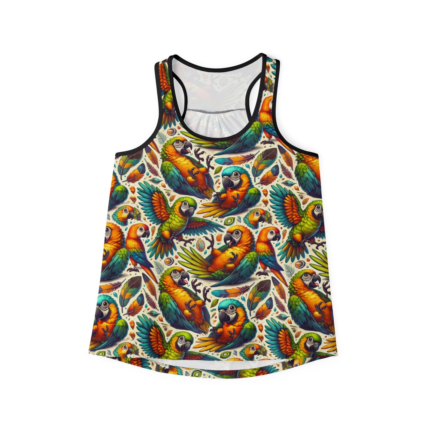 Playful parrots Women's Tank Top (AOP)