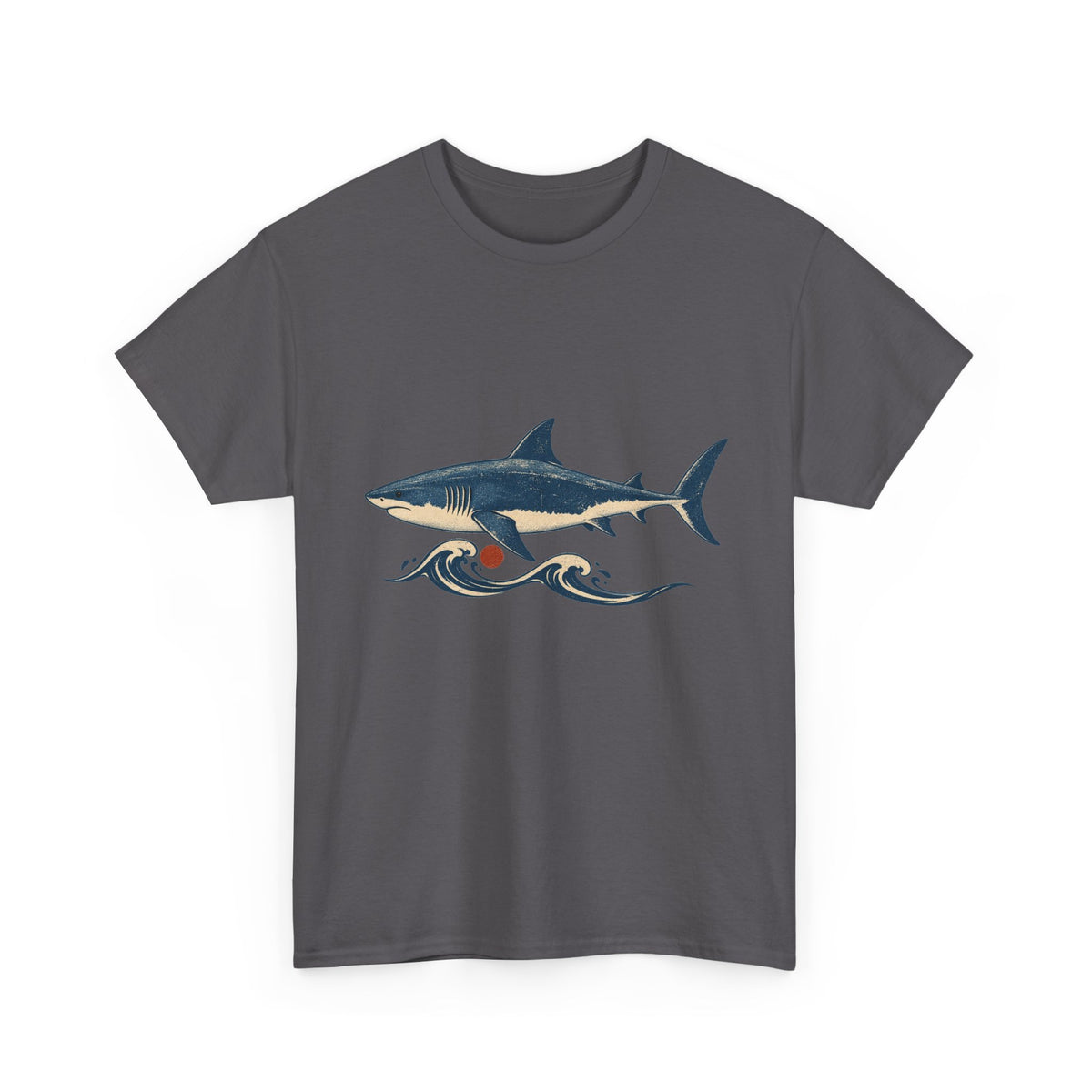 Great White Shark Wave T-Shirt Ukiyo Ocean Surf Tee