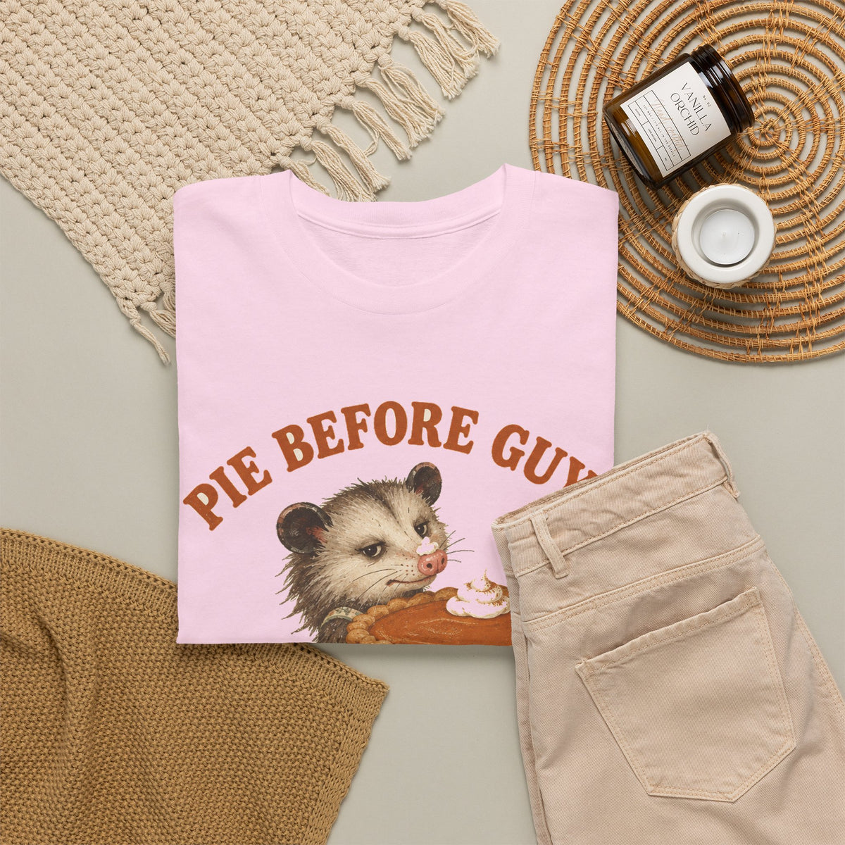 Pie Before Guys Opossum T-Shirt Funny Thanksgiving Possum