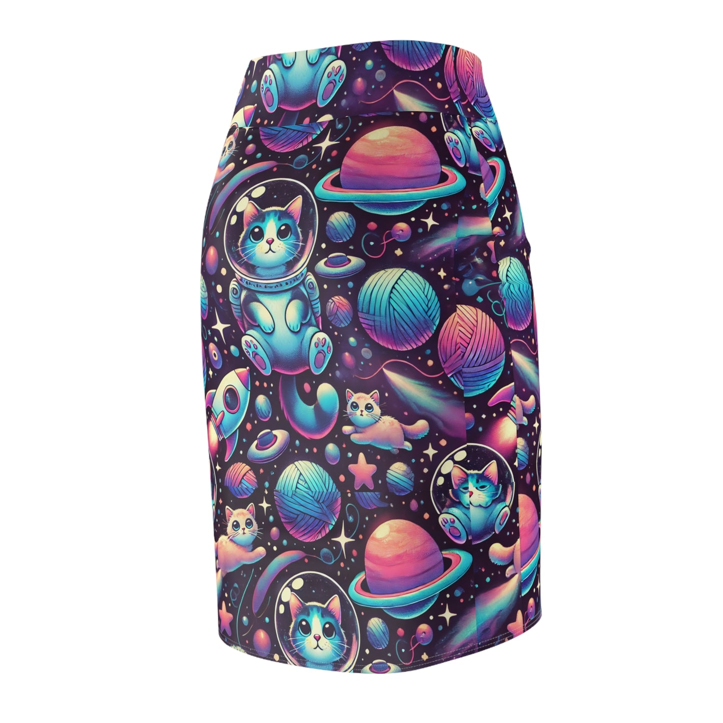 Space Cat Pencil Skirt