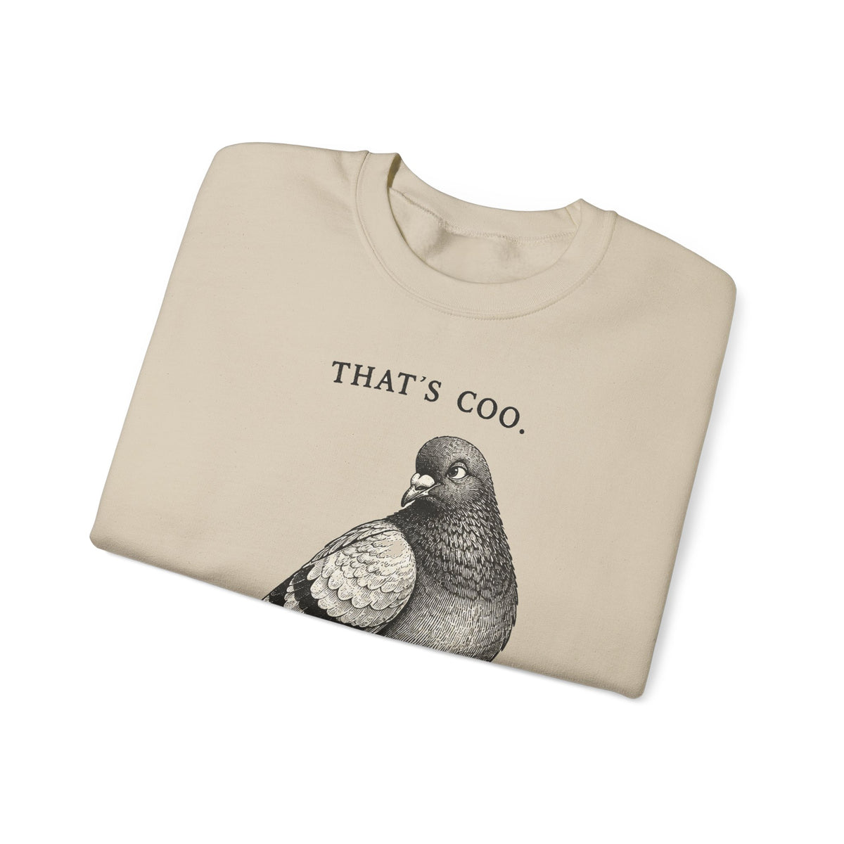 Thats Coo Pigeon Sketch Sweatshirt Minimal Bird Pun