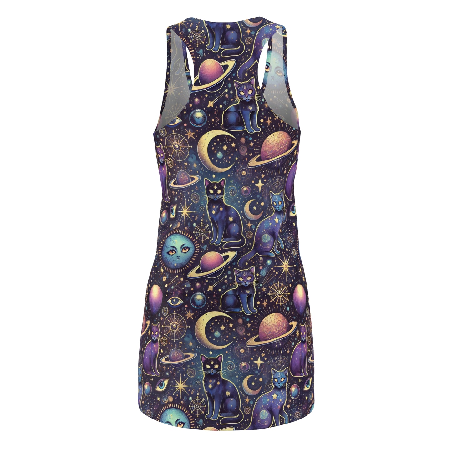 Copy of Racerback Dress Cats and Planets Design