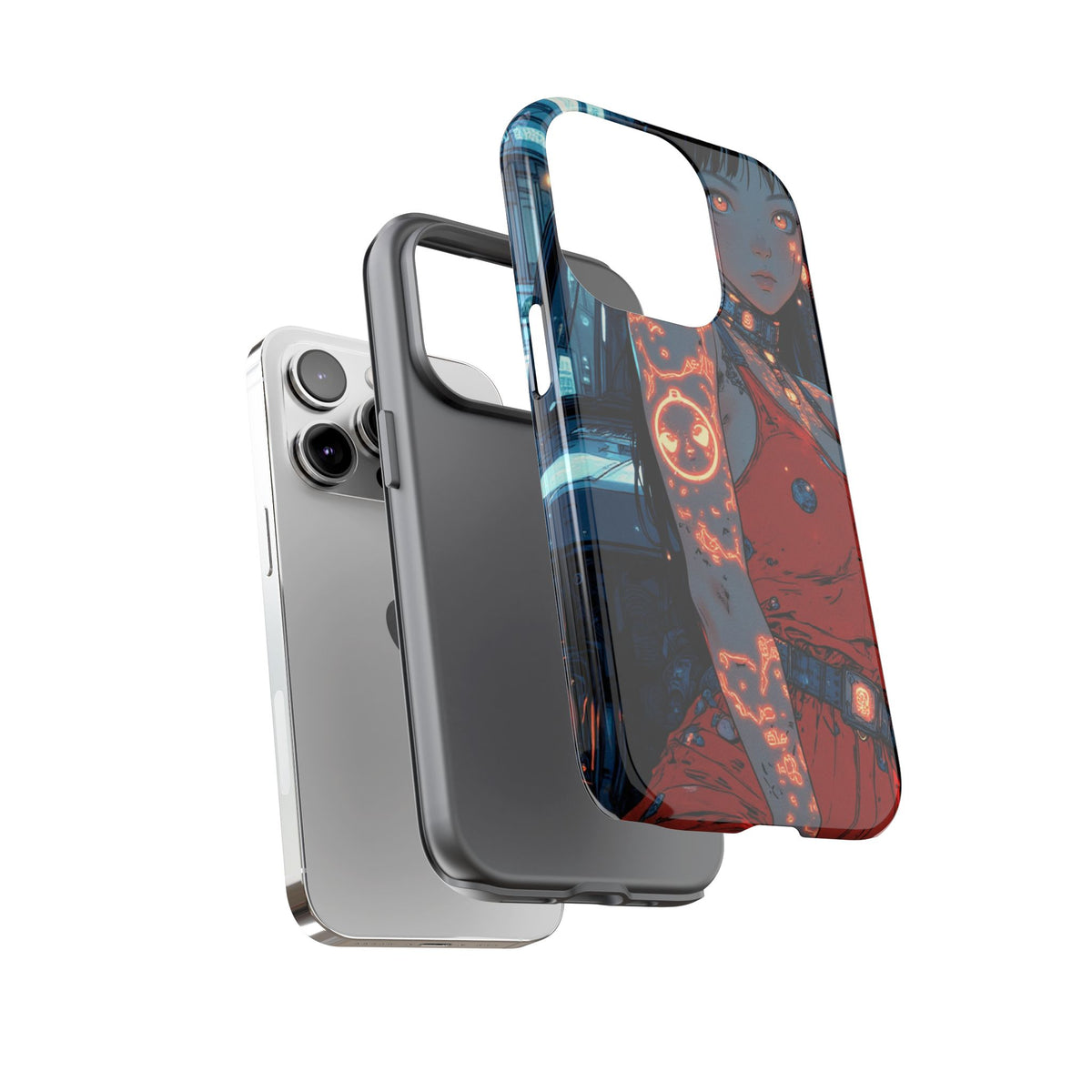 Tattooed Girl Neon Car Tough Phone Case iPhone Samsung Pixel
