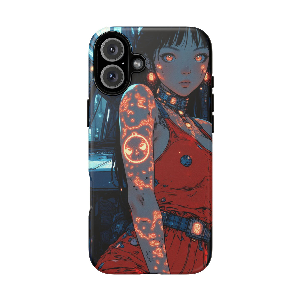 Tattooed Girl Neon Car Tough Phone Case iPhone Samsung Pixel