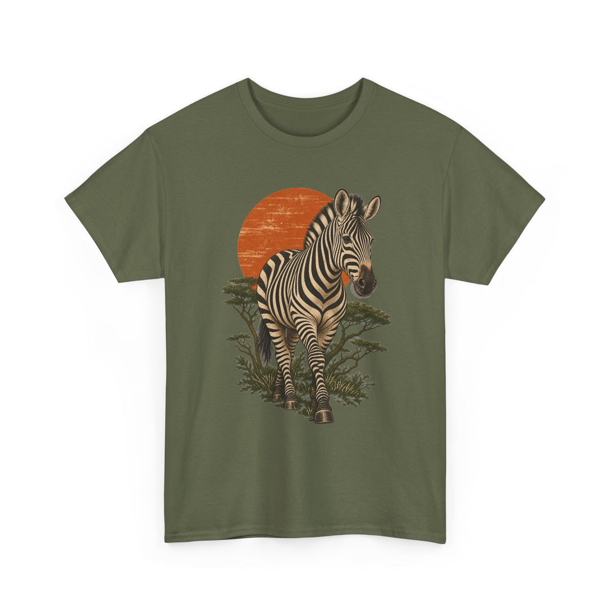 Zebra Acacia Sun T-Shirt African Savanna Wildlife Tee