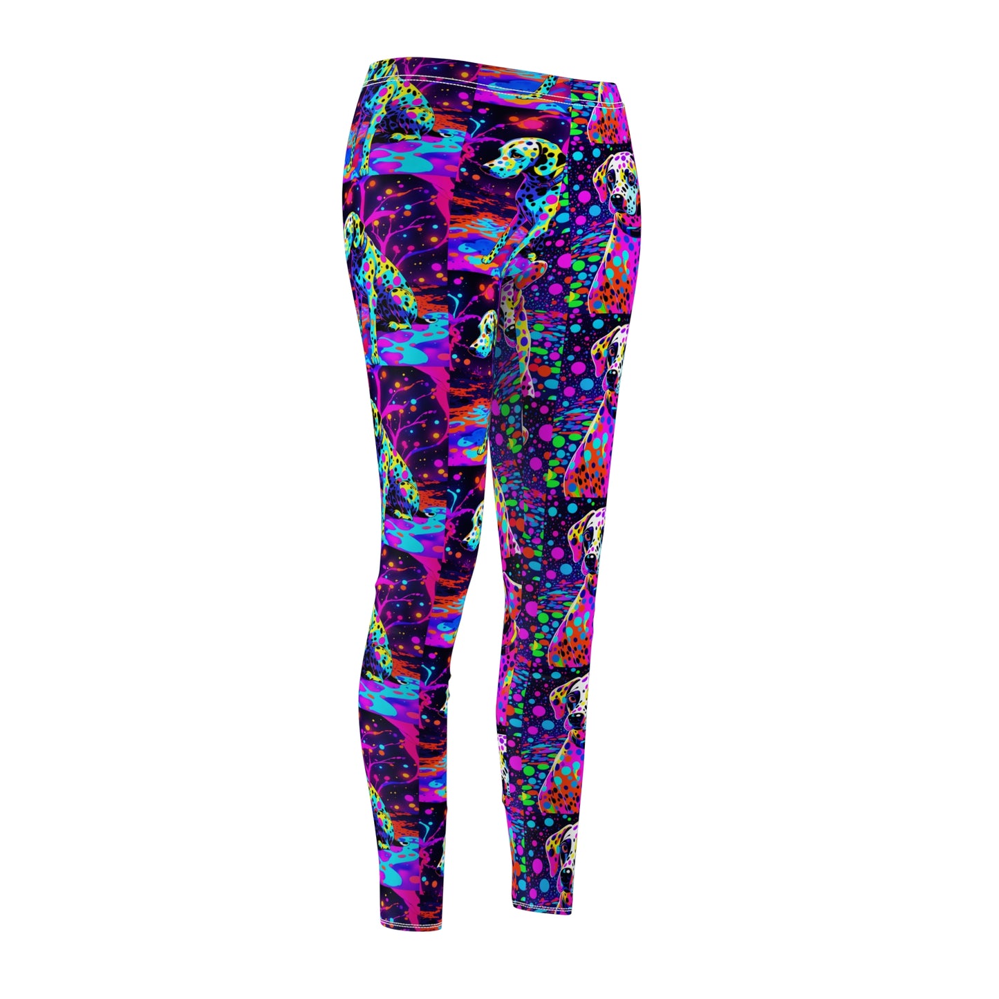 Leggings Neon Colorful Dalmatian Print