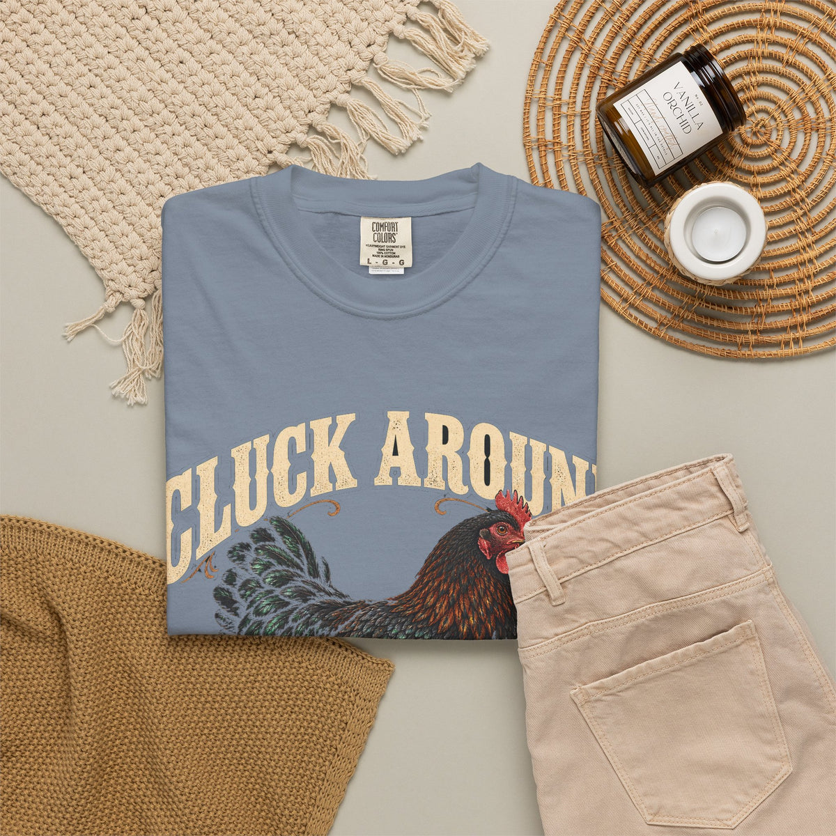 Cluck Around and Find Out Black Hen Tee Funny Chicken FAFO Pun Shirt