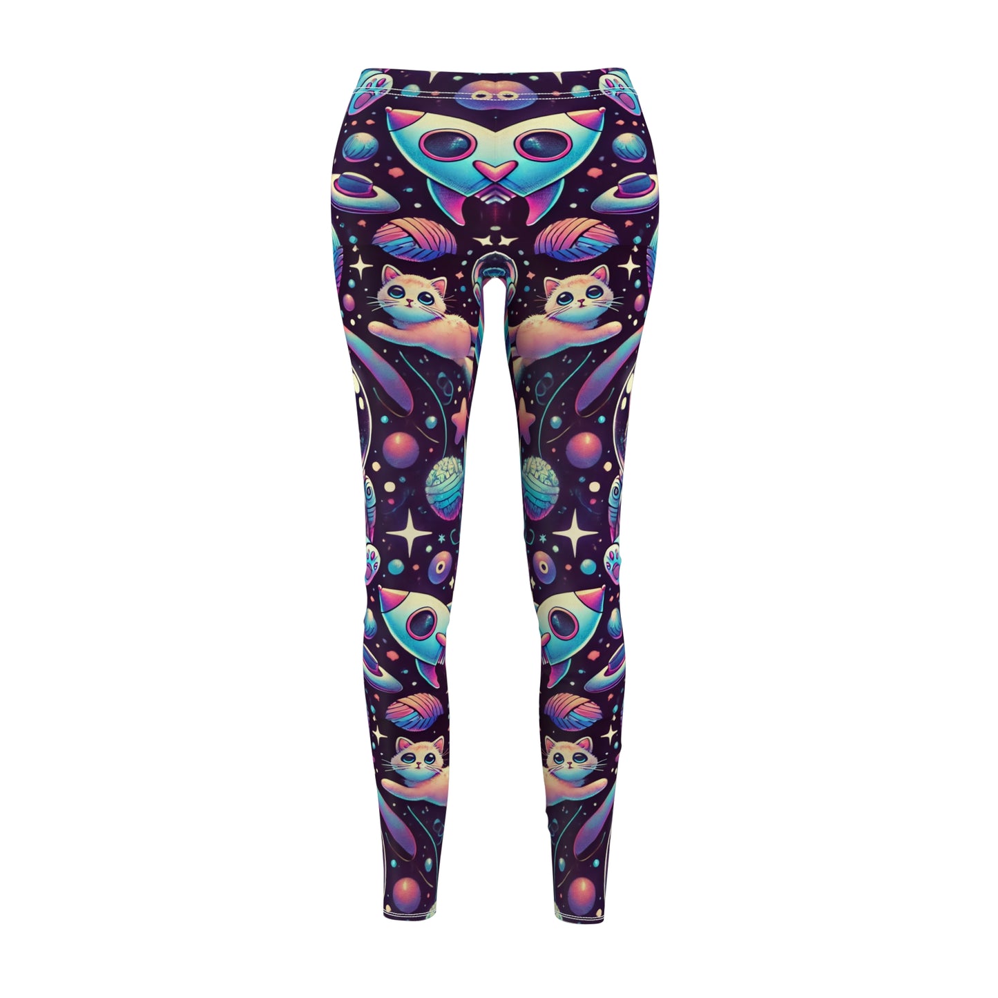 Leggings Space Cats Print