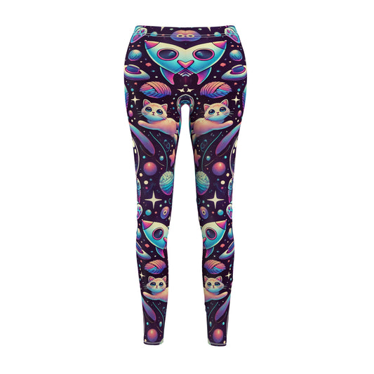 Leggings Space Cats Print