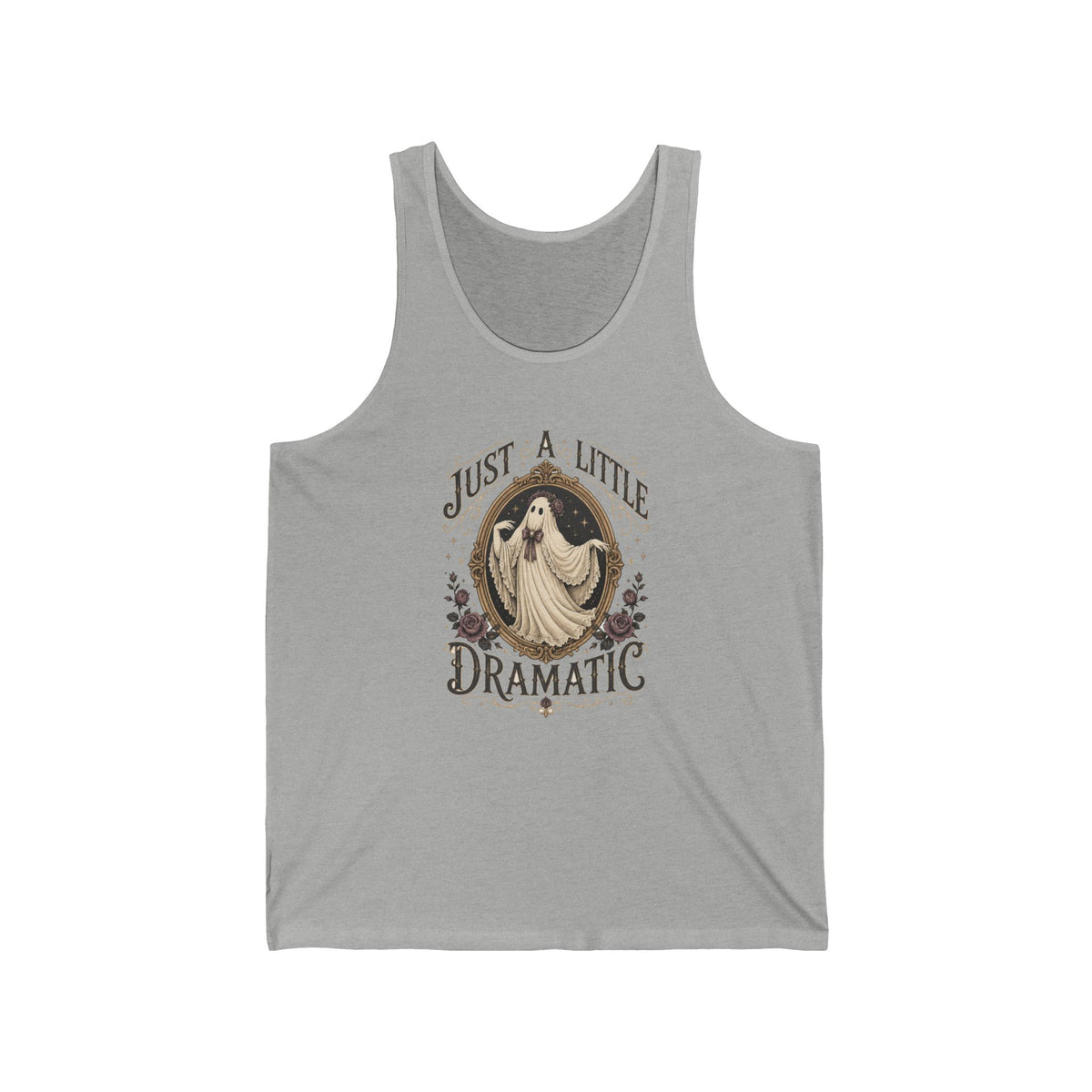 Just A Little Dramatic Ghost Tank Top Cute Vintage Halloween