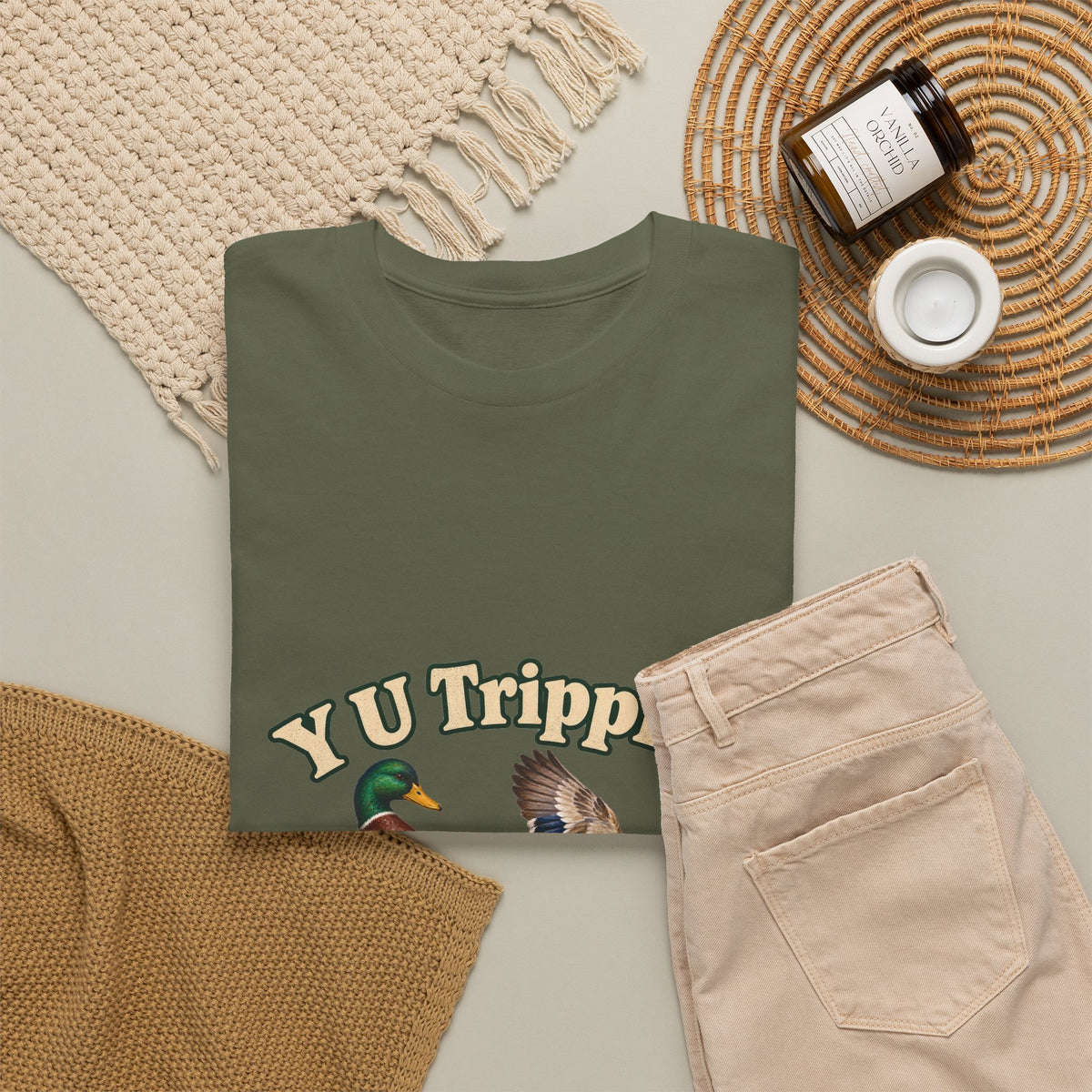 Y U Trippin T-Shirt Funny Mallard Ducks Tripping Pun Tee