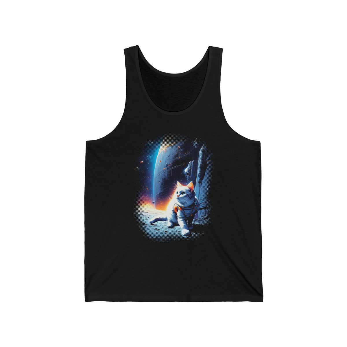 Space Cat Tank Top Galaxy Cat Graphic Tank