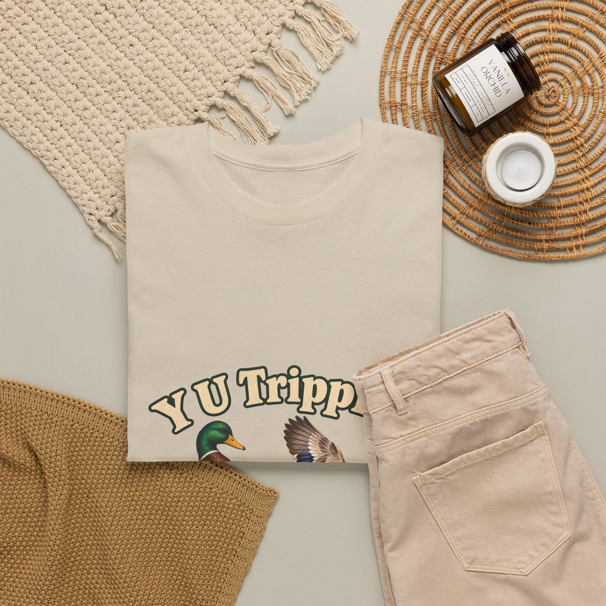 Y U Trippin T-Shirt Funny Mallard Ducks Tripping Pun Tee