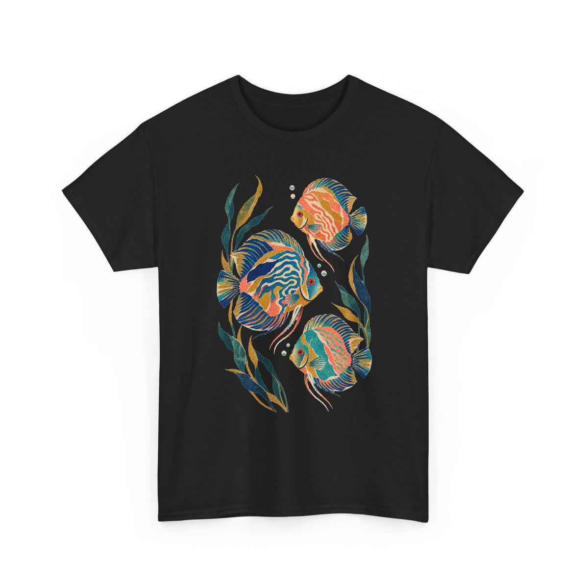 Discus Fish Trio Tee Colorful Tropical Aquarium Fish Aquascape Fishkeeping Shirt