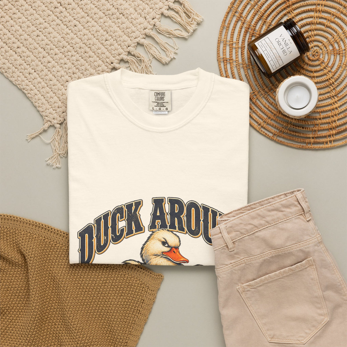 Duck Around and Find Out White Duck Tee Funny FAFO Pun Shirt