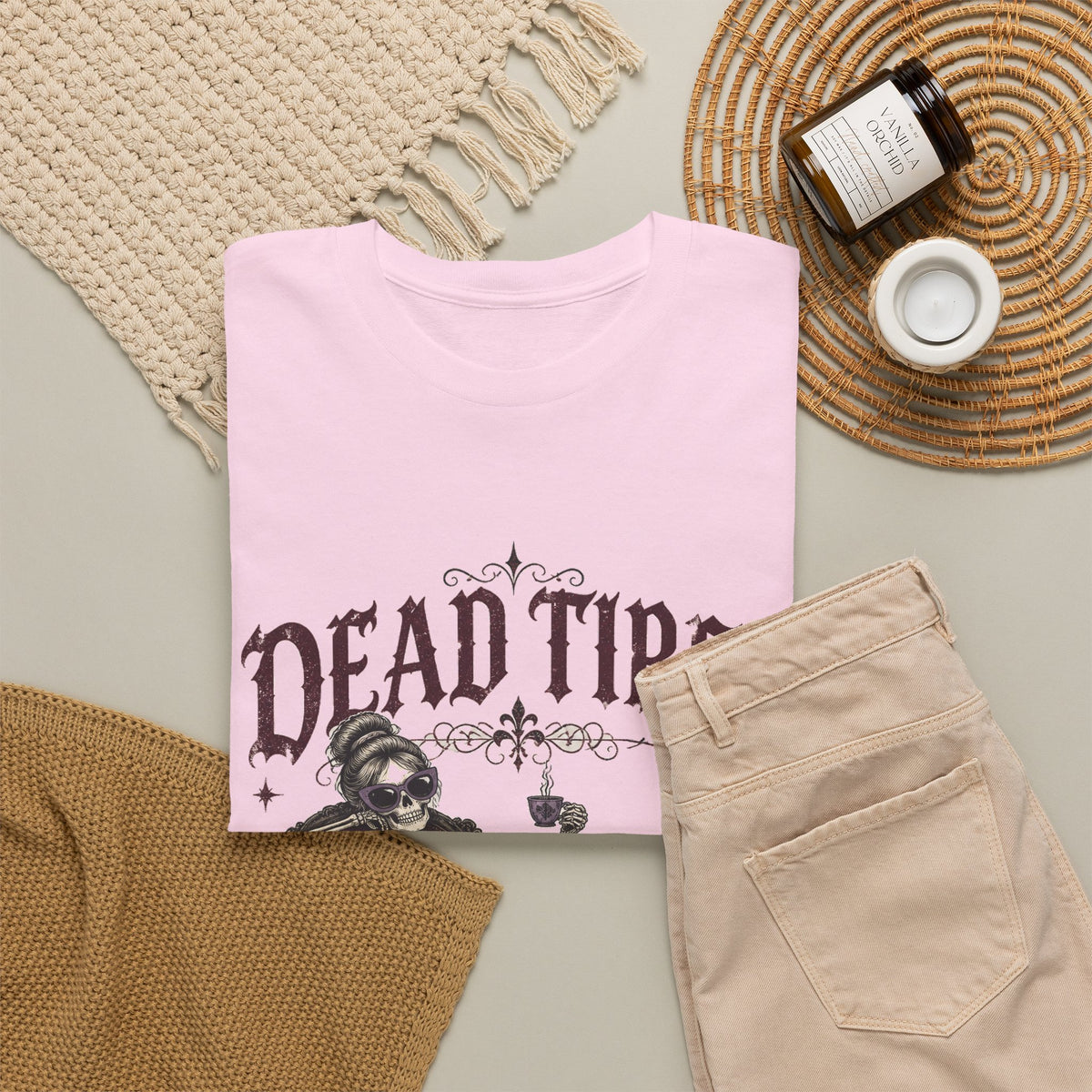Dead Tired Skeleton T-Shirt Funny Gothic Fainting Couch