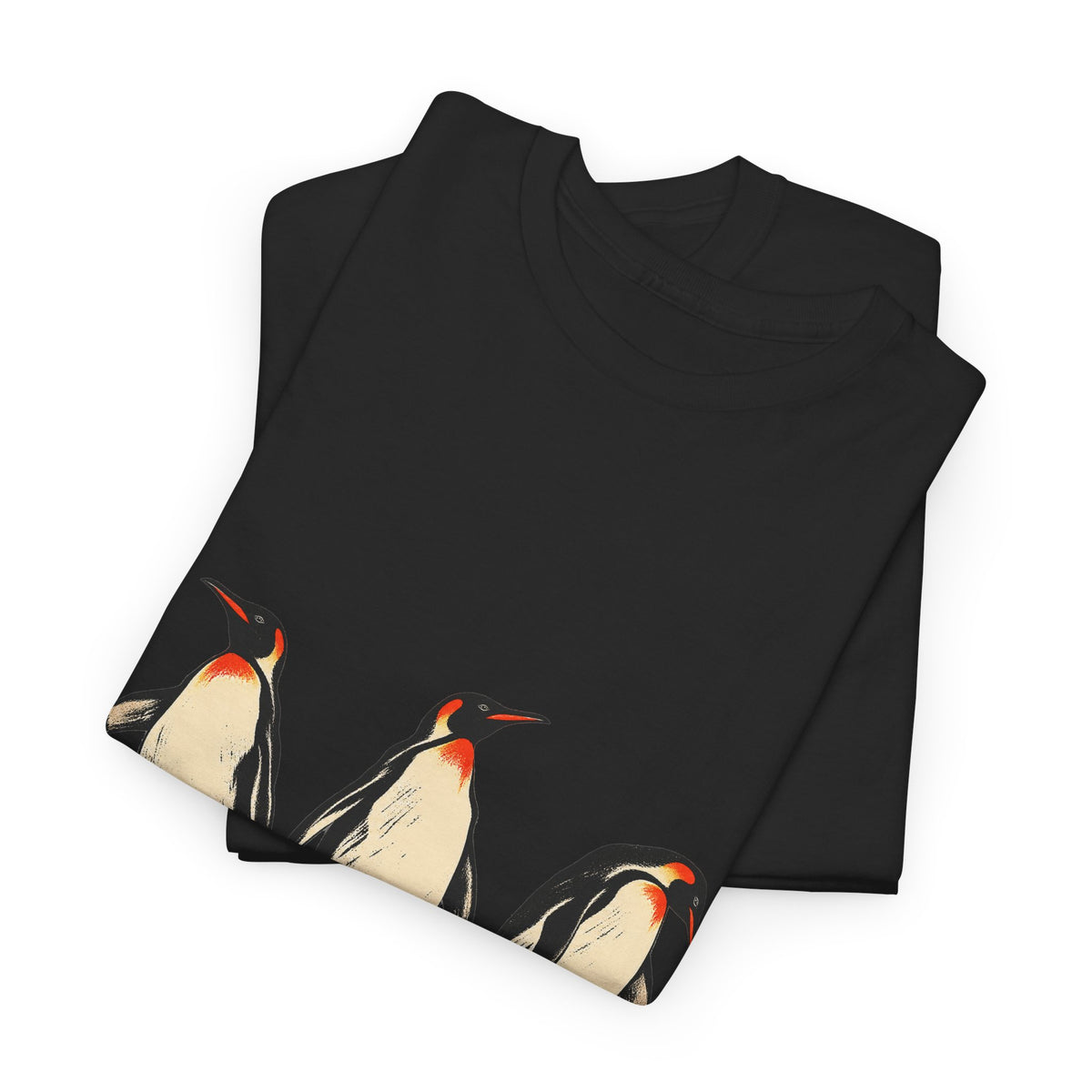 Three Penguins T-Shirt Emperor Penguin Trio Walking on Ice Antarctica Animal Tee